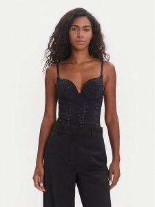 Guess Body O5BM14 KCF20 Czarny. Czarne body i gorsety Guess, z aplikacjami, z syntetyku. Za 389,99 zł.