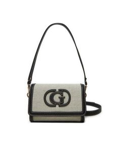Guess Torebka HWAG95 24190 Beżowy. Brązowe torebki klasyczne Guess, z aplikacjami, z materiału, bez dodatków. Za 339,99 zł.