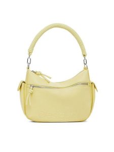 Desigual Torebka 25SAXPBU Żółty. Żółte torebki klasyczne Desigual, bez wzorów, ze skóry, bez dodatków. Za 219,99 zł.