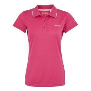 Koszulka Polo Damska Maverick V. Czerwone bluzki Regatta, bez wzorów, bez kołnierzyka, bez ramiączek. Za 42,99 zł.