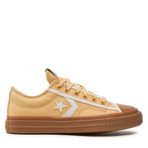 Trampki Converse. Żółte trampki Converse, bez wzorów, bez zapięcia. Za 239,99 zł.