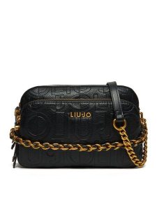 Liu Jo Torebka Ecs M Camera Case AA5198 E0538 Czarny. Czarne listonoszki Liu Jo, bez wzorów, ze skóry, bez dodatków. Za 349,99 zł.