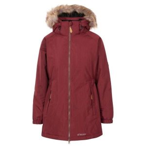 Trespass Celebrity - Kobieta Jkt Tp50 Dark Cherry. Czerwone kurtki Trespass, uniwersalny, bez wzorów, z futra, bez kaptura. Za 336,99 zł.