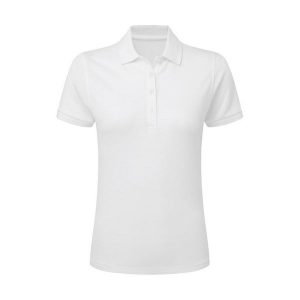 Damska Koszulka Polo Signature Stretch Bez Metki. Białe koszulki sportowe SG, bez wzorów, bez ramiączek. Za 98,99 zł.