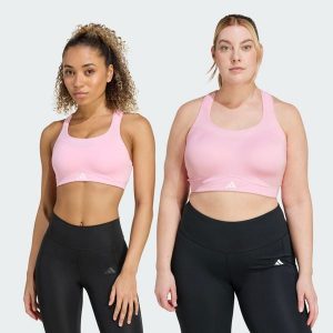 Biustonosz TLRD Impact Training High Support. Czerwone biustonosze ADIDAS, bez wzorów, z materiału. W wyprzedaży za 194,25 zł.