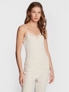 Triumph Top Climate Control 10207511 Écru Slim Fit. Topy Triumph, bez wzorów, z wiskozy, bez kołnierzyka, bez ramiączek. Za 169,99 zł.