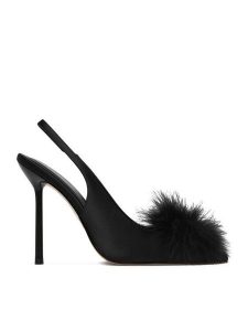 Eva Minge Szpilki EO-LAYLA-LT1677-35 Czarny. Czarne szpilki Eva Minge, bez wzorów, z materiału, bez obcasa. Za 479,99 zł.