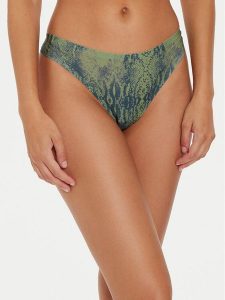 Chantelle Stringi Soft Stretch C11D90 Zielony. Zielone stringi Chantelle, bez wzorów, z syntetyku. Za 89,99 zł.