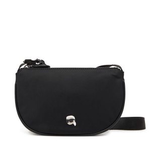 Torebka KARL LAGERFELD. Czarne listonoszki KARL LAGERFELD, bez wzorów, bez dodatków. Za 449,99 zł.