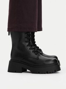 DeeZee Trapery CEO-A251-2 Czarny. Czarne buty zimowe DeeZee, bez obcasa, bez zapięcia. Za 199,99 zł.
