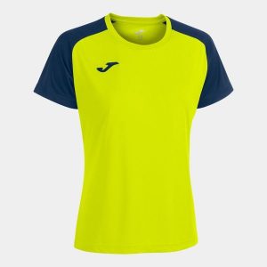 Koszulka do piłki nożnej damska Joma Academy IV. Niebieskie bluzki JOMA, m, bez wzorów, sportowe, bez kołnierzyka, bez ramiączek. W wyprzedaży za 77,30 zł.