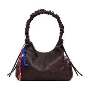Torebka Desigual. Brązowe torebki klasyczne Desigual, bez wzorów, bez dodatków. Za 319,99 zł.