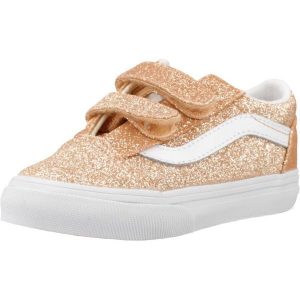 Buty VANS OLD SKOOL V GLITTER Pomarańczowy. Brązowe buty trekkingowe Vans, z syntetyku, bez zapięcia. Za 262,99 zł.