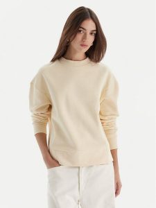 Patrizia Pepe Bluza 2M4494/J079-W405 Écru Regular Fit. Białe bluzy Patrizia Pepe, m, bez wzorów, z bawełny, bez kaptura. Za 398,99 zł.