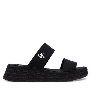 Espadryle Calvin Klein Jeans. Czarne espadryle Calvin Klein Jeans, bez wzorów, z jeansu, bez obcasa. Za 179,99 zł.