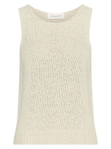 MOSS COPENHAGEN Top dzianinowy w kolorze beżowym rozmiar: L/XL. Brązowe topy Moss Copenhagen, l, bez wzorów, z bawełny, bez kołnierzyka, bez ramiączek. Za 154,95 zł.