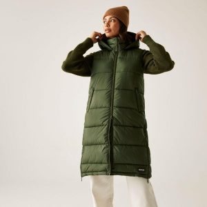 Ganella Damski wodoodporny turystyczny długofalowy kamizelka. Zielone kamizelki Regatta, bez wzorów, bez kołnierzyka, bez ramiączek, bez kaptura. Za 329,99 zł.