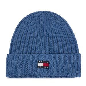Czapka Tommy Hilfiger. Niebieskie czapki TOMMY HILFIGER, bez wzorów. Za 149,99 zł.