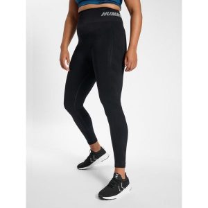 Damskie legginsy bezszwowe Hummel Te Pace Plus. Czarne legginsy Hummel, bez wzorów, z dzianiny, z podwyższonym stanem. Za 286,00 zł.