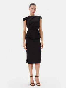 Rinascimento Sukienka koktajlowa CFC0123797003 Czarny Regular Fit. Czarne kombinezony Rinascimento, s, bez wzorów, z syntetyku, wizytowe, bez kołnierzyka, bez ramiączek. Za 369,99 zł.