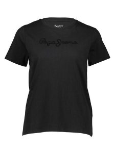 Pepe Jeans Koszulka w kolorze czarnym rozmiar: L. Czarne bluzki Pepe Jeans, l, bez wzorów, z bawełny, bez kołnierzyka, bez ramiączek. Za 83,62 zł.