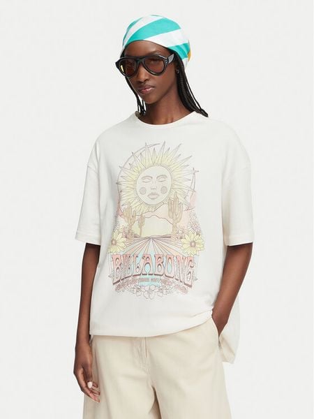Billabong T-Shirt Chasin Sunshine EBJZT00411 Biały Loose Fit. Białe t-shirty Billabong, l, bez wzorów, z bawełny, bez kołnierzyka, bez ramiączek. Za 159,99 zł.