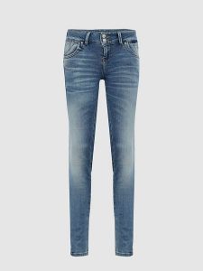 LTB Dżinsy "Molly M" - Slim fit - w kolorze niebieskim rozmiar: W33/L32. Niebieskie jeansy LTB, z aplikacjami, ze skóry. Za 140,53 zł.