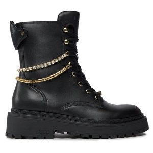 Trapery Liu Jo. Czarne buty zimowe Liu Jo, bez obcasa, bez zapięcia. Za 679,99 zł.