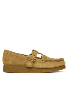 Clarks Półbuty WallabeeEVOBar 26183152 Brązowy. Brązowe półbuty Clarks, bez wzorów, ze skóry, bez obcasa, na płaskiej podeszwie, bez zapięcia. Za 479,99 zł.