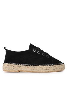 Jenny Fairy Espadryle HZF098-01 Czarny. Czarne espadryle Jenny Fairy, bez wzorów, z materiału, bez obcasa. Za 119,99 zł.