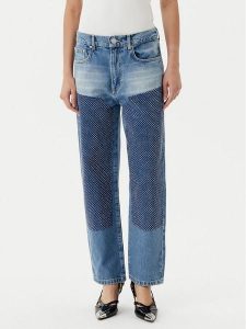 PINKO Jeansy Rose Staright 104635 A2F7 Niebieski Straight Fit. Niebieskie jeansy Pinko, bez wzorów, z bawełny. Za 699,99 zł.