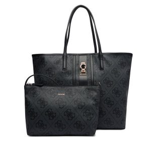 Torebka Guess. Szare shopper bag Guess, z aplikacjami, bez dodatków. Za 539,99 zł.
