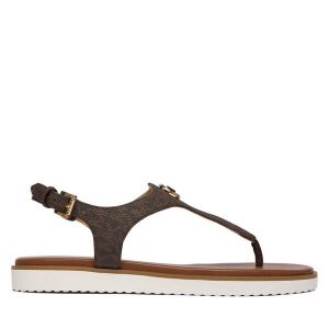 Sandały MICHAEL Michael Kors. Brązowe sandały MICHAEL Michael Kors, bez wzorów, bez obcasa, na płaskiej podeszwie, bez zapięcia. Za 509,99 zł.