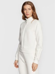 Guess Bluza Allie V2YQ17 K7UW2 Biały Regular Fit. Białe bluzy Guess, xl, z aplikacjami, z wiskozy, bez kaptura. Za 269,99 zł.