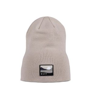 Czapka BUFF KNITTED BEANIE LILON LONG. Szare czapki Buff, bez wzorów, z materiału, eleganckie. Za 94,99 zł.