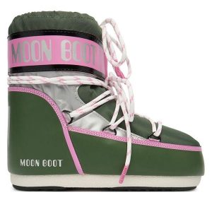 Śniegowce Moon Boot. Szare buty zimowe Moon Boot, bez obcasa, bez zapięcia. Za 889,00 zł.