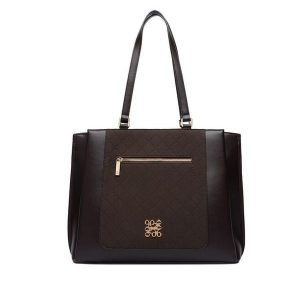 Torebka Nine West. Brązowe shopper bag Nine West, bez wzorów, bez dodatków. Za 329,99 zł.