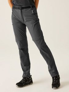 Regatta Spodnie funkcyjne Zipp-Off "Xert III" w kolorze antracytowym rozmiar: 76. Czarne spodnie dresowe Regatta, bez wzorów, z materiału. Za 114,44 zł.