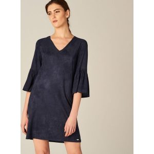 Sukienka z rozkloszowanym rękawem - Niebieski. Sukienki marki Mohito. W wyprzedaży za 39,99 zł.