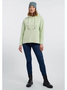 ELBSAND Bluza "Daris" w kolorze zielonym rozmiar: S. Zielone bluzy ELBSAND, s, bez wzorów, z kapturem. Za 140,53 zł.