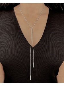 Eclat d'Argent Srebrny naszyjnik z elementem ozdobnym - dł. 45 cm rozmiar: onesize. Szare naszyjniki Eclat d'Argent, srebrne. Za 223,99 zł.