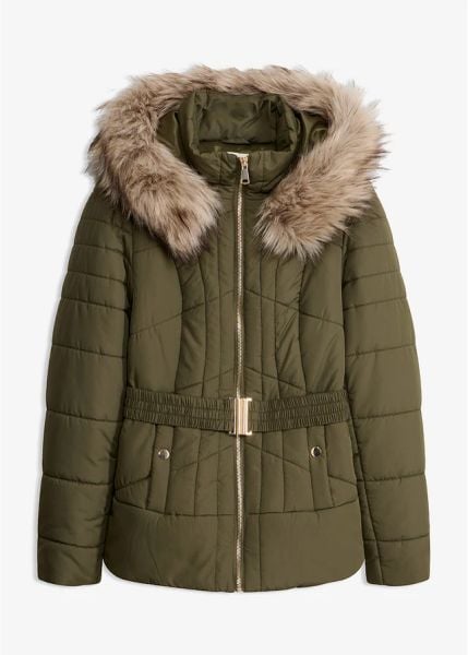 Kurtka pikowana. Zielone kurtki bonprix, bez wzorów. Za 299,99 zł.