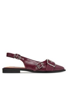 Steve Madden Sandały SM11003901 Bordowy. Czerwone sandały Steve Madden, bez wzorów, ze skóry, bez obcasa, na płaskiej podeszwie, bez zapięcia. Za 389,99 zł.