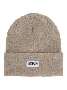 MOSS COPENHAGEN Czapka beanie w kolorze beżowym rozmiar: onesize. Brązowe czapki Moss Copenhagen, bez wzorów, z materiału. Za 92,21 zł.