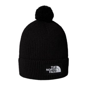 Czapka zimowa The North Face LOGO BOX POM BEANIE. Czarne czapki The North Face, bez wzorów. Za 124,99 zł.