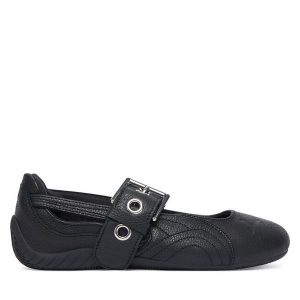 Baleriny Puma. Czarne balerinki Puma, bez wzorów, bez obcasa, bez zapięcia. Za 399,99 zł.