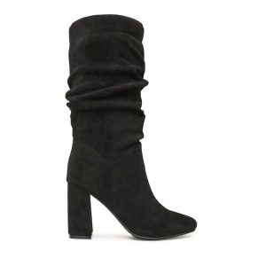 Kozaki Jenny Fairy. Czarne kozaki Jenny Fairy, bez wzorów, bez obcasa, na słupku, bez zapięcia. Za 159,99 zł.