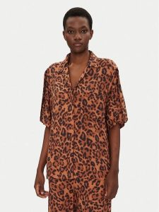 Chantelle Koszula Explore C18SH5 Brązowy Relaxed Fit. Brązowe koszule Chantelle, xl, bez wzorów, z wiskozy, bez kołnierzyka, bez ramiączek. Za 199,99 zł.