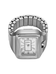 Fossil Zegarek Watch Ring ES5344 Srebrny. Szare, analogowe zegarki Fossil. Za 589,99 zł.