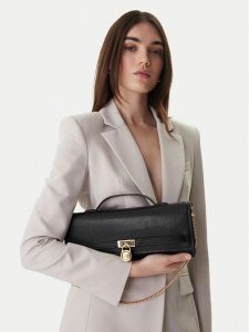 MICHAEL Michael Kors Torebka 30F5GHMC8L Czarny. Czarne torebki wieczorowe MICHAEL Michael Kors, bez wzorów, ze skóry, bez dodatków. Za 648,99 zł.